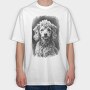 Miniature Poodle Portrait, Tricou Oversize Barbati (Unisex)