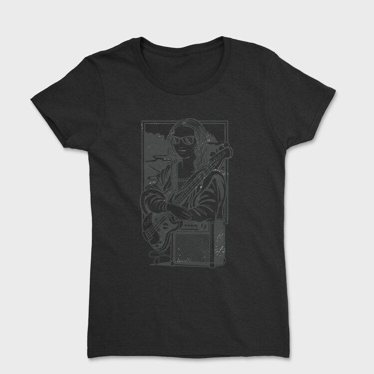 Mona Lisa Electric Guitar Rock, Tricou Femei