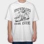 Monkey Snowboarding, Tricou Oversize Barbati (Unisex)
