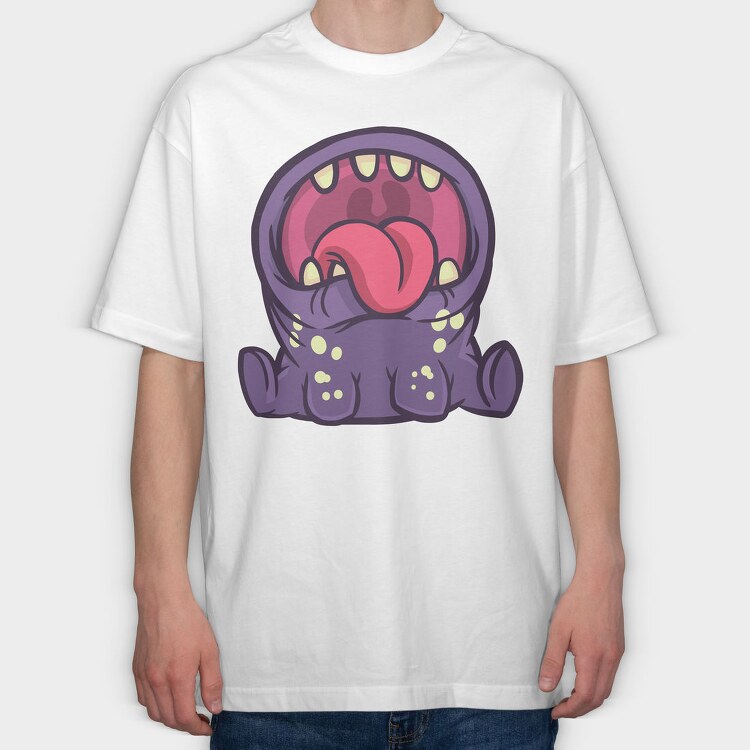 Monster Open Mouth, Tricou Oversize Barbati (Unisex)