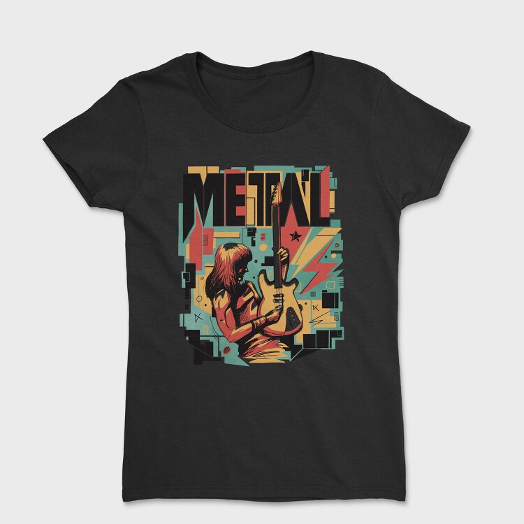 Metal Musician Abstract Music 05, Tricou Femei