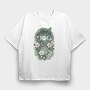 Moon And Flower Magic, Tricou Oversize Barbati (Unisex)