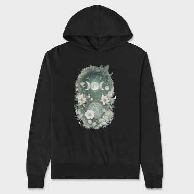 Moon And Flower Magic, Hanorac Oversize Barbati (Unisex)