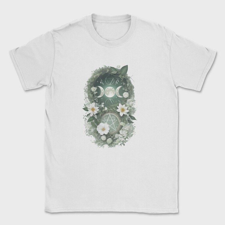 Moon And Flower Magic, Tricou Barbati (Unisex)