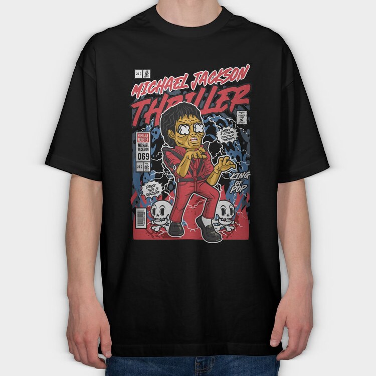 Thriller King Of Pop, Tricou Oversize Barbati (Unisex)