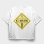 Mood Swing Warning Ironic Signs Next Mood Swing, Tricou Oversize Barbati (Unisex)