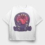 Monster Open Mouth, Tricou Oversize Barbati (Unisex)