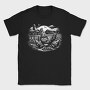 Monochrome Farm Chicken Illustration, Tricou Barbati (Unisex)