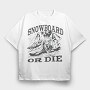 Monkey Snowboarding, Tricou Oversize Barbati (Unisex)