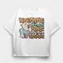 Monday Panic Humorous Chicken, Tricou Oversize Barbati (Unisex)