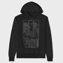 Mona Lisa Electric Guitar Rock, Hanorac Oversize Barbati (Unisex)