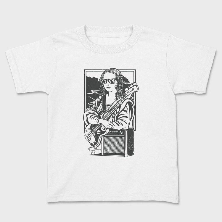 Mona Lisa Electric Guitar Rock, Tricou Copii