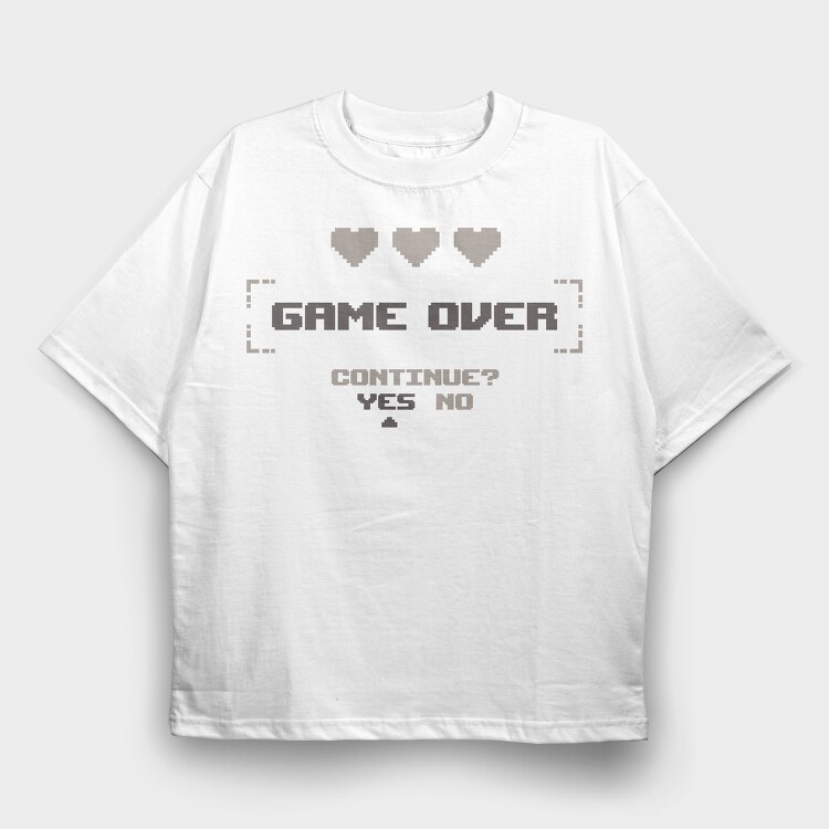 Minimalist Gamer Retro 05, Tricou Oversize Barbati (Unisex)