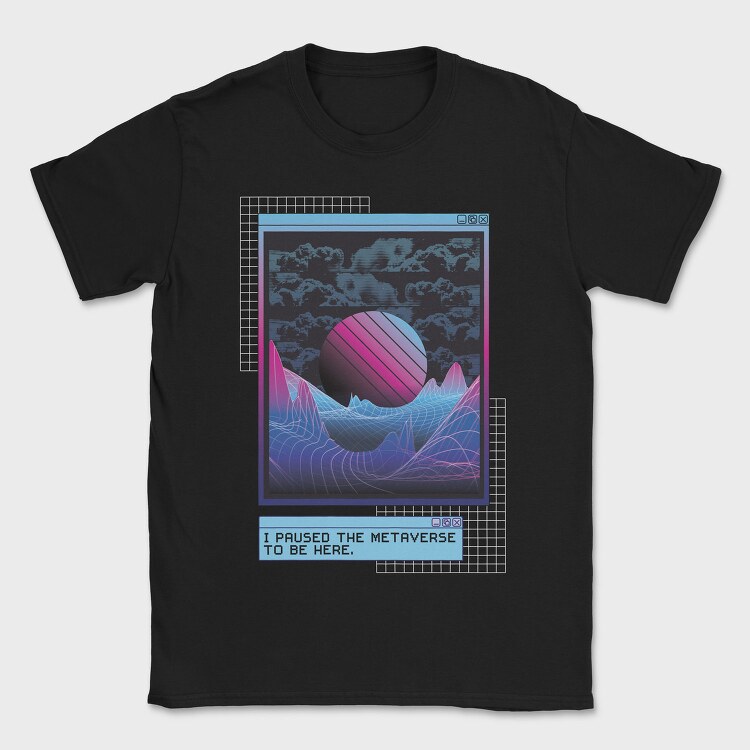 Metaverse Quote Vaporwave, Tricou Barbati (Unisex)