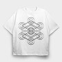 Metatron Cube, Tricou Oversize Barbati (Unisex)