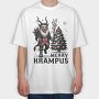 Merry Dark Krampus Cartoon, Tricou Oversize Barbati (Unisex)