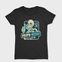 Skeleton With Caffeine Drink Death Coffee, Tricou Femei