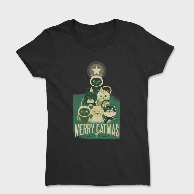 Merry Catmas Christmas, Tricou Femei