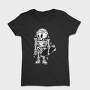 Skeleton With Skateboard Skate Skull, Tricou Femei