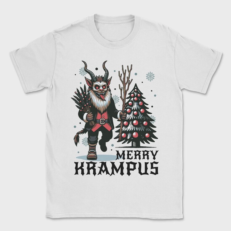 Merry Dark Krampus Cartoon, Tricou Barbati (Unisex)