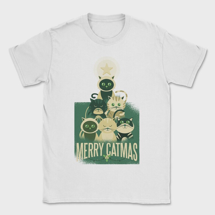 Merry Catmas Christmas, Tricou Barbati (Unisex)
