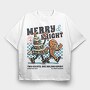 Merry And Bright Christmas, Tricou Oversize Barbati (Unisex)