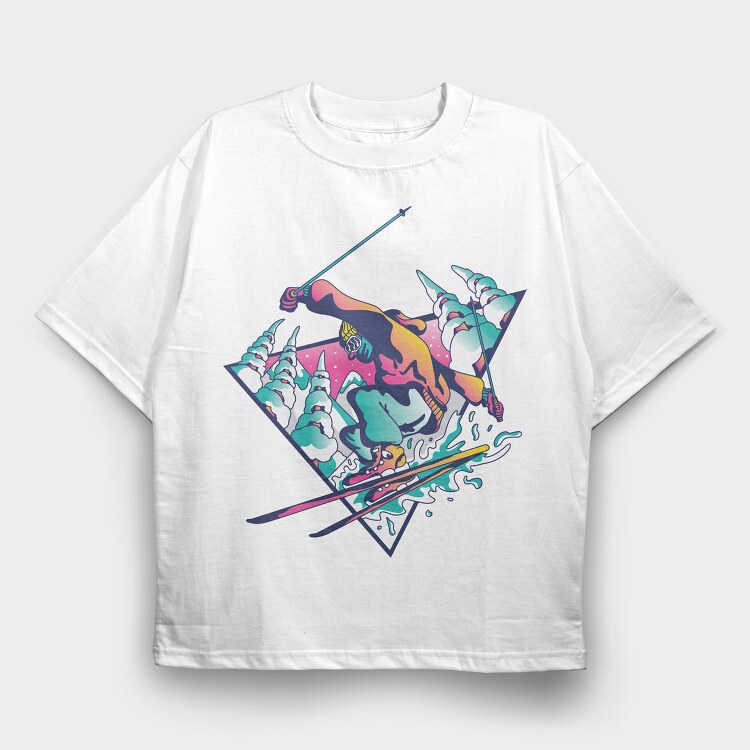 Ski Guy (1), Tricou Oversize Barbati (Unisex)