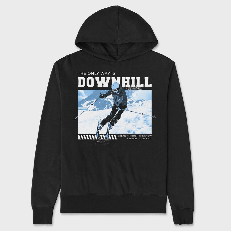 Ski Downhill Tote, Hanorac Oversize Barbati (Unisex)