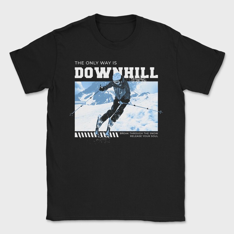 Ski Downhill Tote, Tricou Barbati (Unisex)