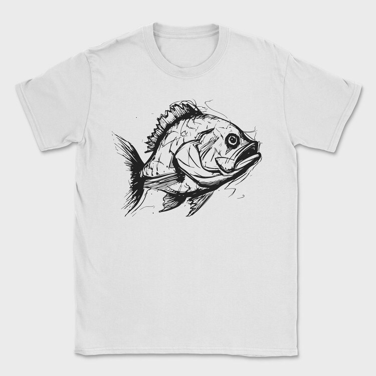 Sketch Of A Fish, Tricou Barbati (Unisex)