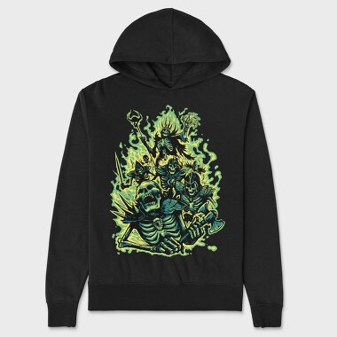 Skeleton Warriors Necromancer, Hanorac Oversize Barbati (Unisex)