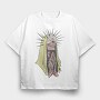 Skeleton Veil Prayer, Tricou Oversize Barbati (Unisex)