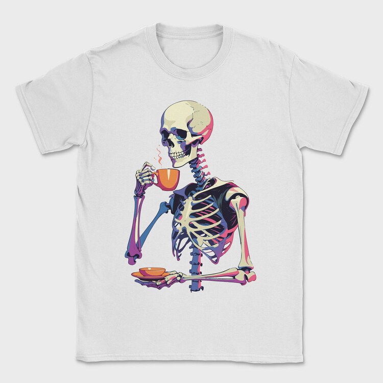 Skeleton Tea Coffee, Tricou Barbati (Unisex)