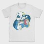 Skeleton Reaper Drinking Grim Coffee, Tricou Barbati (Unisex)