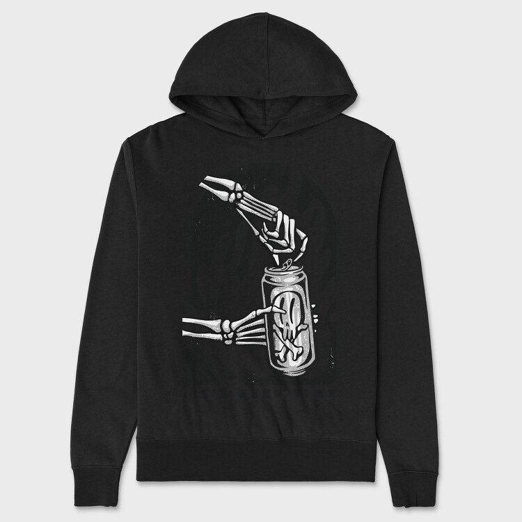 Skeleton Opening Beer Can It S Beer Time, Hanorac Oversize Barbati (Unisex)