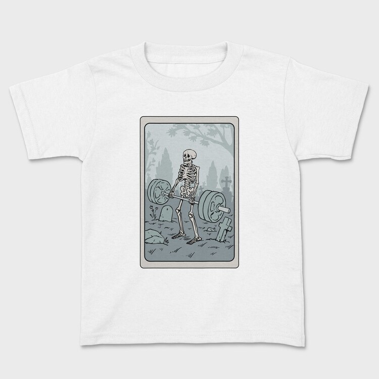 Skeleton Gym Deadlifting Humor, Tricou Copii