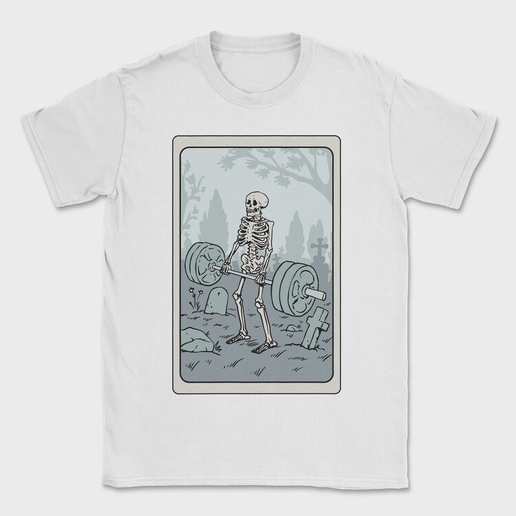 Skeleton Gym Deadlifting Humor, Tricou Barbati (Unisex)