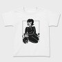 Skeleton Girl And Cat, Tricou Copii