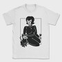 Skeleton Girl And Cat, Tricou Barbati (Unisex)