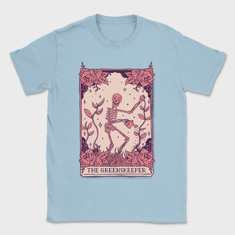 Skeleton Gardener Tarot Card Greenskeeper, Tricou Barbati (Unisex)