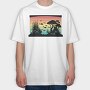 Silhouetted Aquarium, Tricou Oversize Barbati (Unisex)