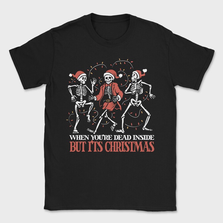 Skeletal Christmas Dance Skeletons, Tricou Barbati (Unisex)