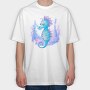 Singing Seahorse, Tricou Oversize Barbati (Unisex)