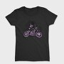 Woman In Motorcycle Biker Girl, Tricou Femei