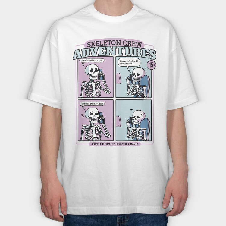 Skeleton Crew Adventures, Tricou Oversize Barbati (Unisex)