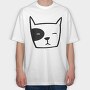 Simple Dog Face, Tricou Oversize Barbati (Unisex)