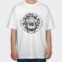 Skeleton Clock Scary Death, Tricou Oversize Barbati (Unisex)