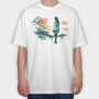 Woman And Nature Watercolor, Tricou Oversize Barbati (Unisex)