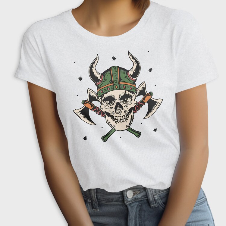Viking Skull Axe, Tricou Femei
