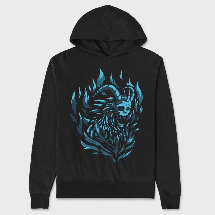 Skeleton Demon Dark Creature Darkness 01, Hanorac Oversize Barbati (Unisex)
